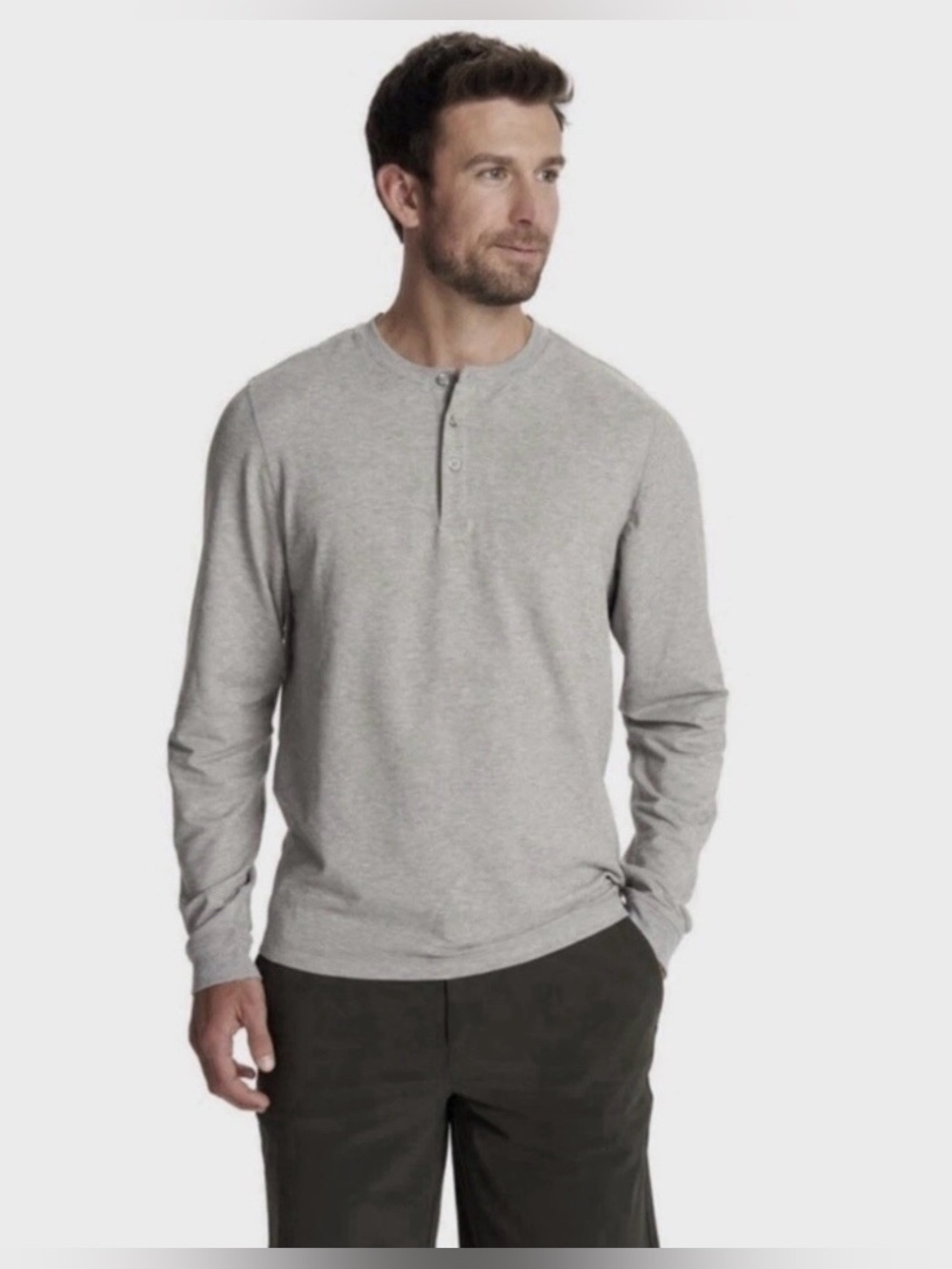 Patagonia Men's XL Long Sleeve Taupe Cabincore Fisherman Henley